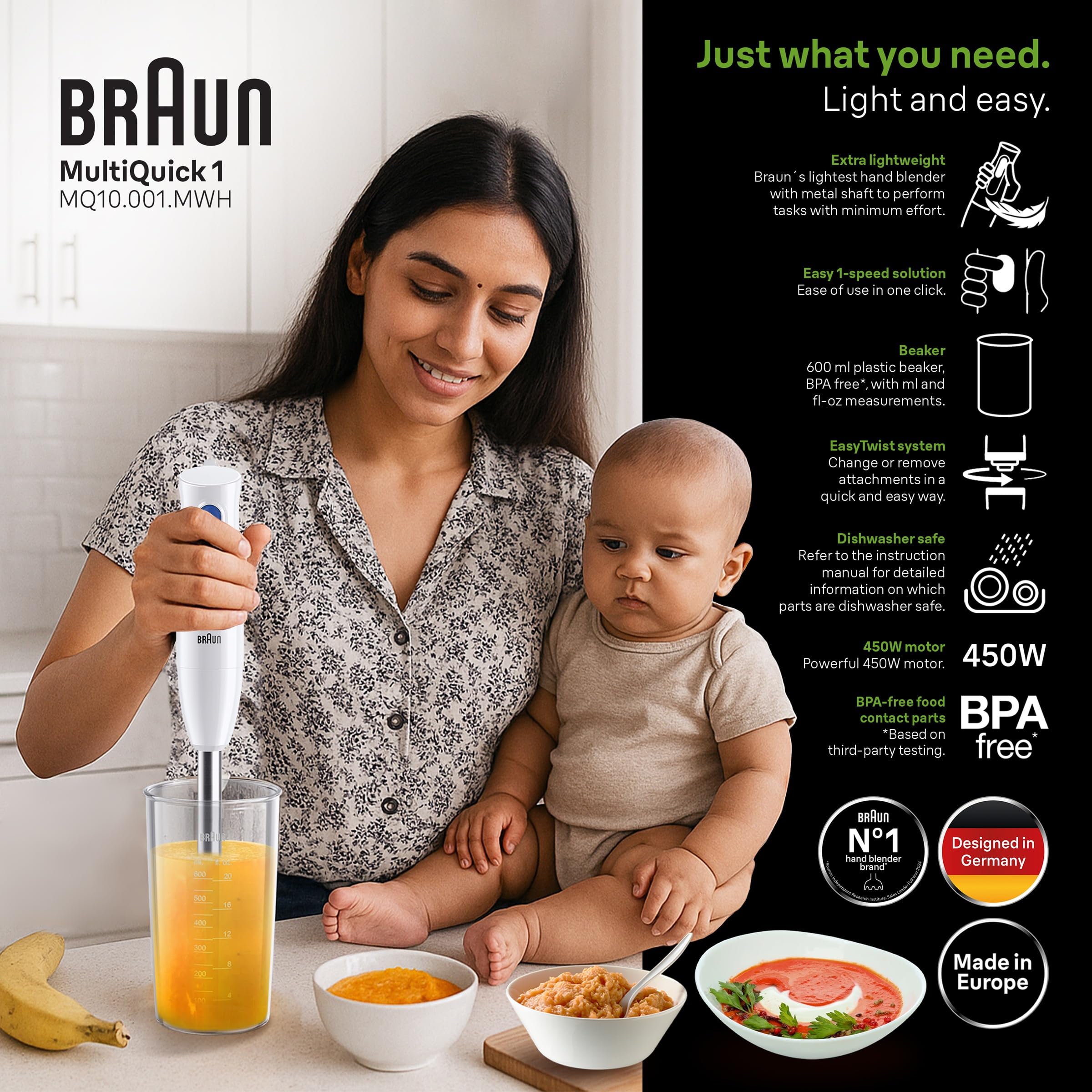 MultiQuick 1 Hand blender MQ10.001MWH
